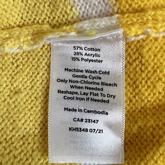 Talbots Plus Womens Sweater 2X Multicolor Soft Pastels Striped Cotton Blend Knit - Picture 5 of 5